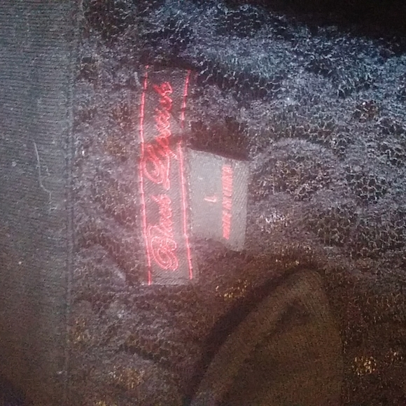 Black Lipstick jacket with lace pockets - Picture 4 of 4